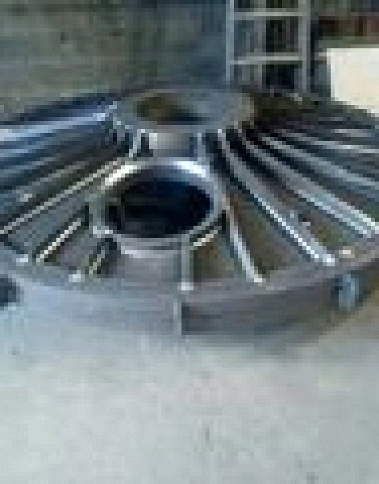 Girante saldata a settori per ventilazione industriale